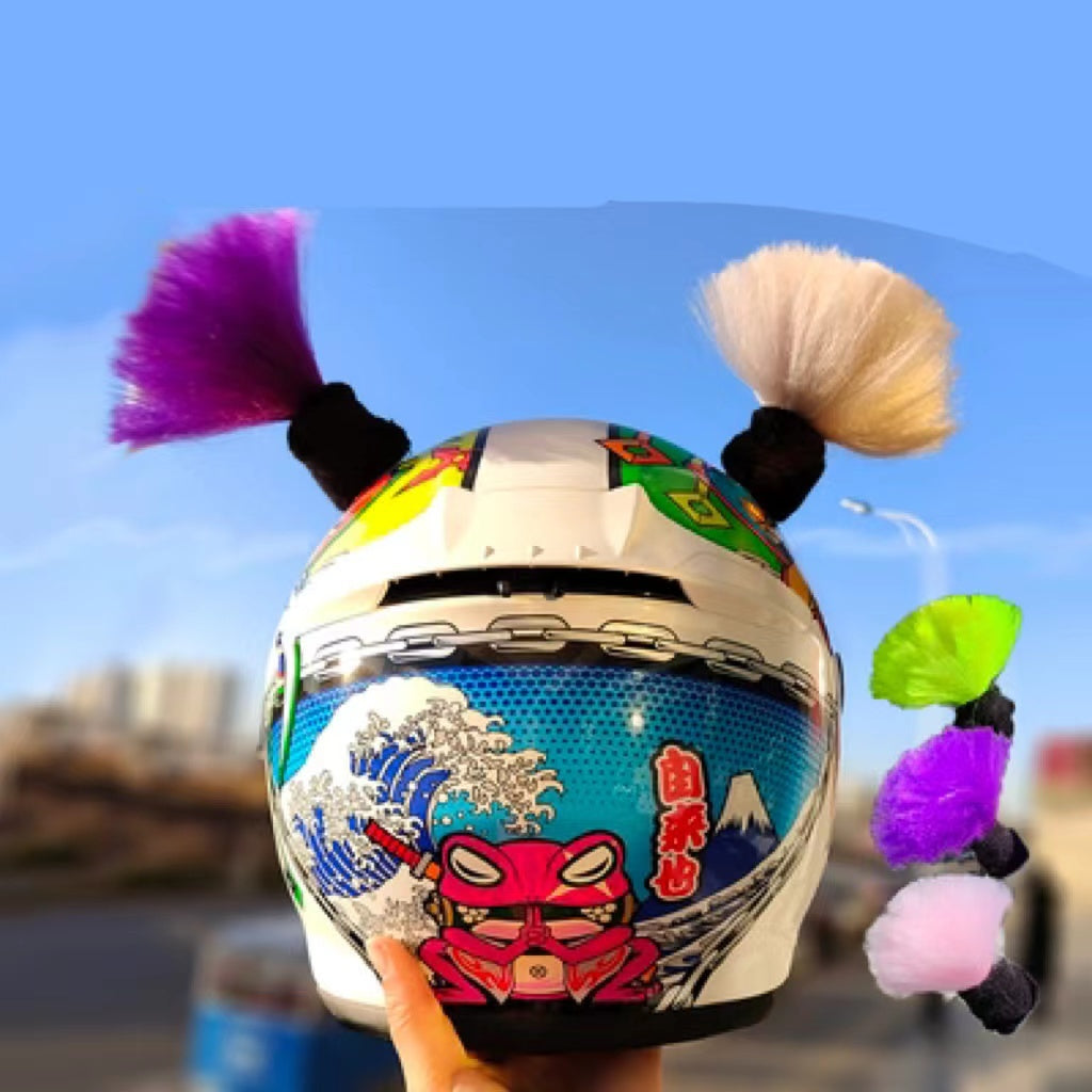 Casque de moto boule décorative tresse sale accessoires de casque de Ski