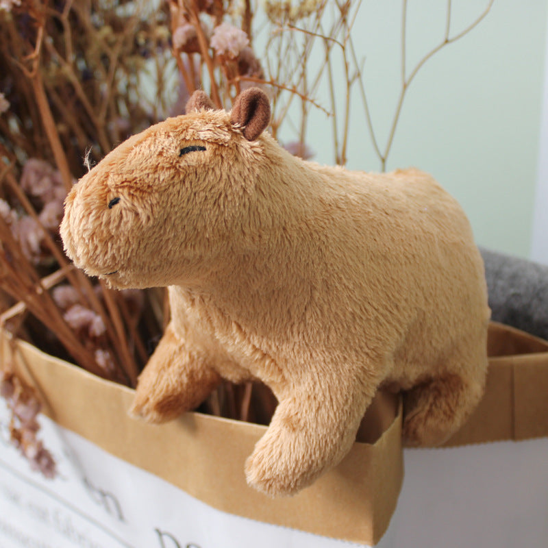 Simulation Capybara Plush Toy Capybara Cute Small Animal Doll Children Gift Decoration