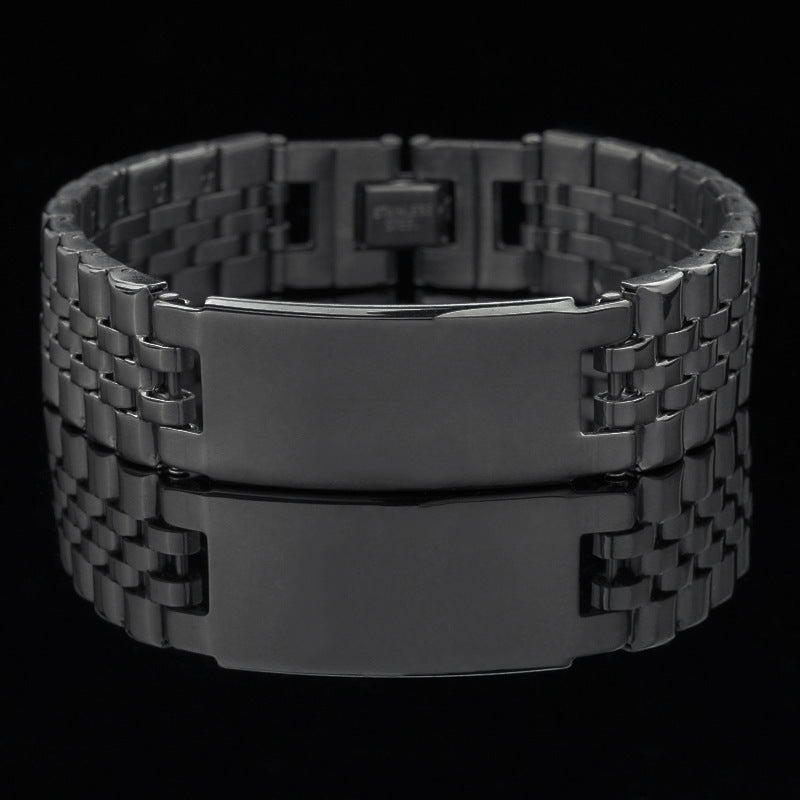 Bracelet incurvé à la mode en acier inoxydable