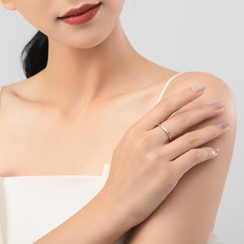 Women's Special-interest Design S925 Sterling Silver Simple Geometric Ring