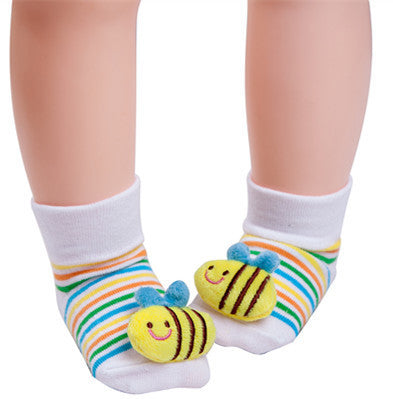 Chaussettes tridimensionnelles pour bébé, poupée animale mignonne
