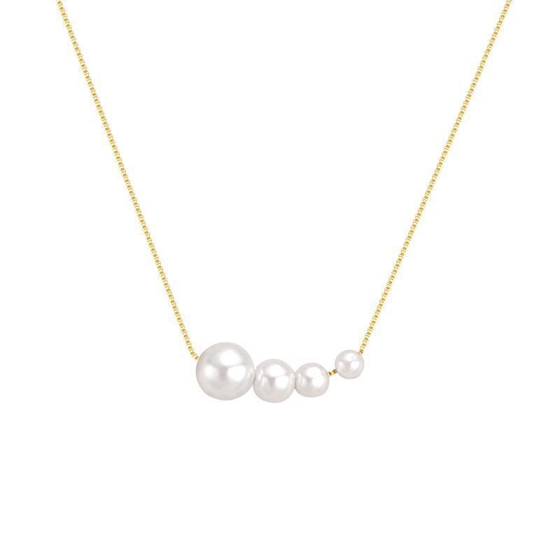 S925 Sterling Silver Pearl Necklace For Women Light Luxury Minority