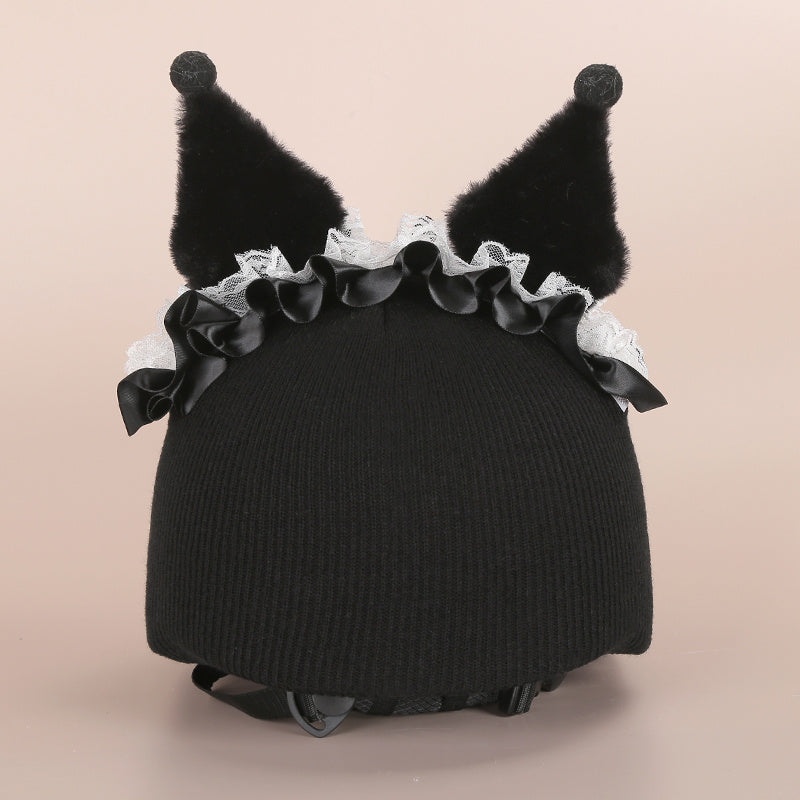 Ski Decoration Cute Cartoon Helmet Hat Set