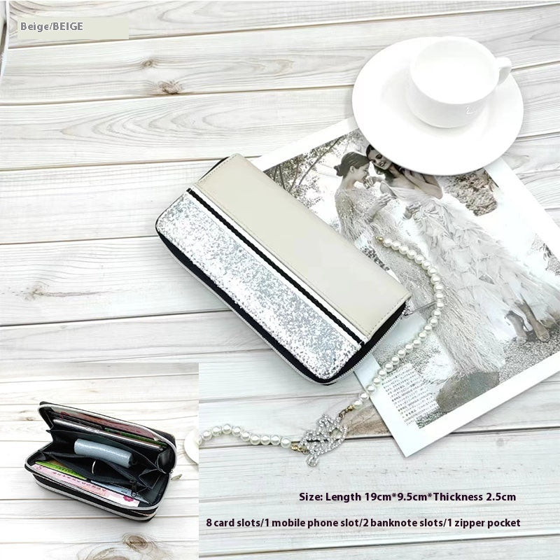 Cartera de mujer estudiante de longitud media multifunción