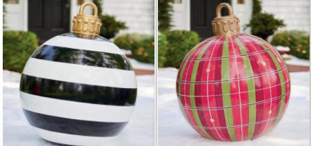 Boules de noël décorations d'arbre de noël, jouets gonflables d'ambiance extérieure pour la maison, boule cadeau de noël