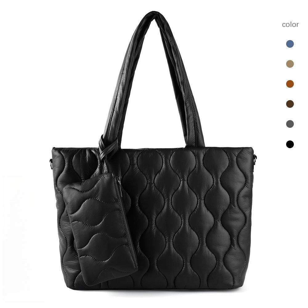 Bolso de hombro portátil, ligero y sencillo, de gran capacidad, con múltiples compartimentos