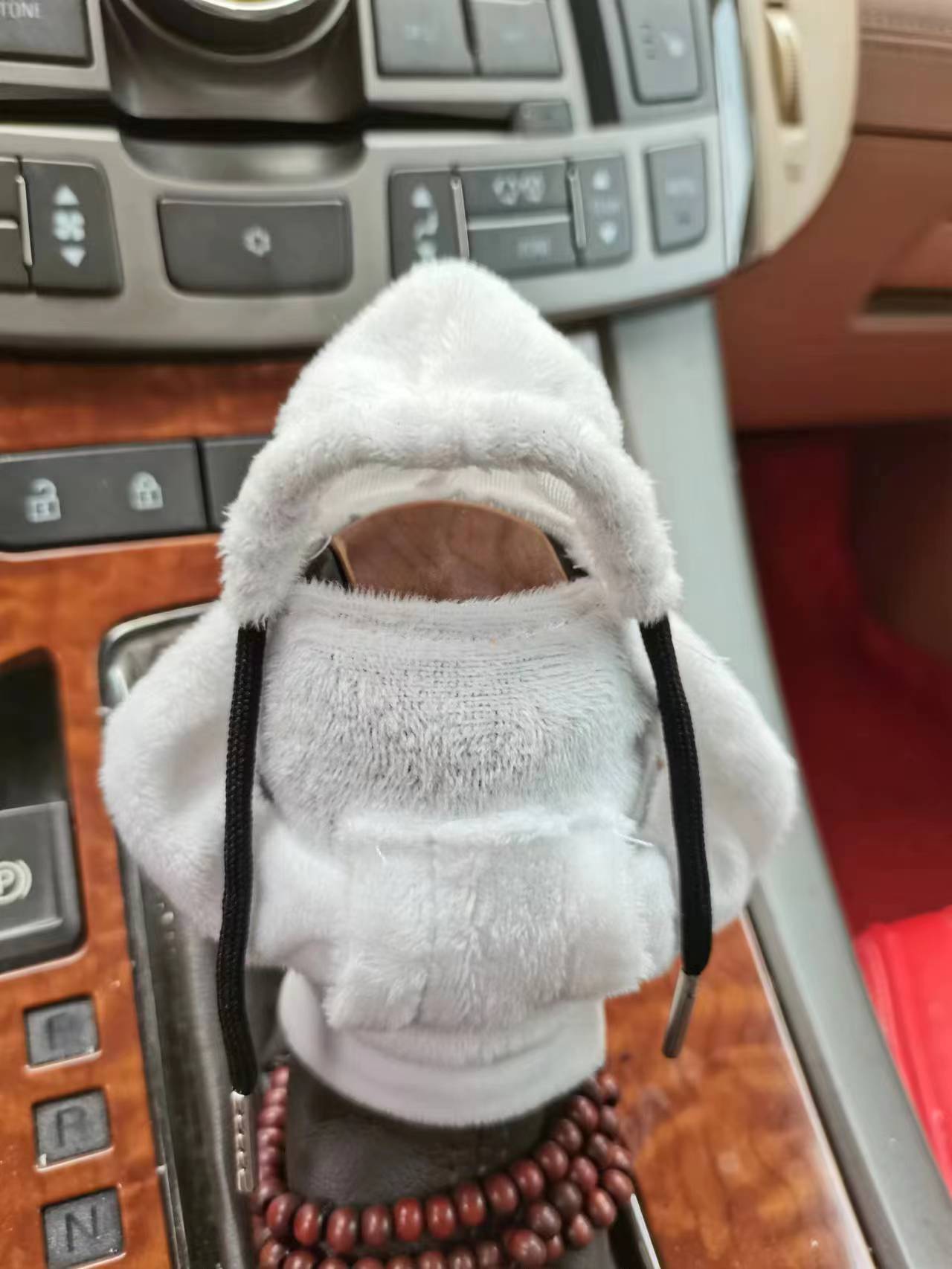 Terciopelo coche palanca de cambios manija de la manga perilla decorativa sudadera con capucha cubierta del freno de mano sudadera con capucha
