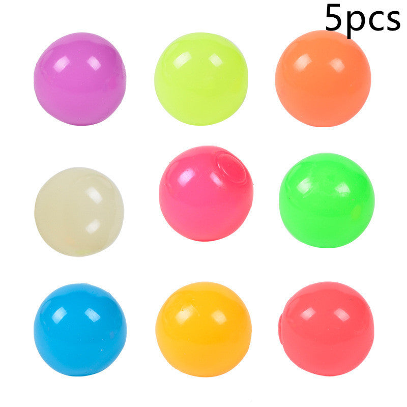 Bolas adhesivas luminosas, juguetes pegajosos para pared, juegos de fiesta en casa que brillan en la oscuridad, juguetes novedosos, juguete para apretar de descompresión