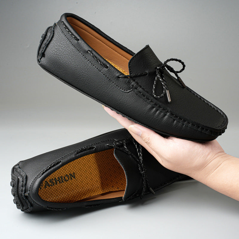 Printemps et été grande taille hommes décontracté style coréen à lacets paresseux conduite chaussures pour hommes
