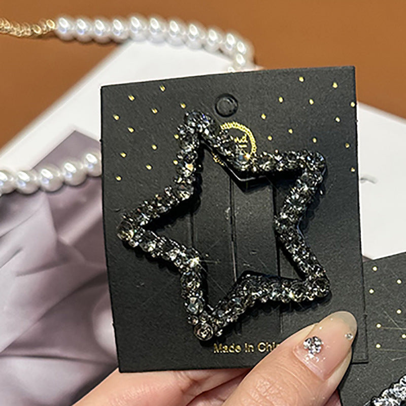 Épingle à cheveux étoile en strass Simple haut de gamme, coiffure féminine douce et Cool