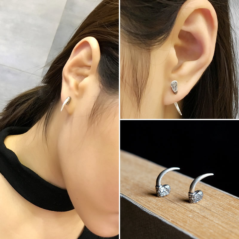 925 Creative Eagle Claw Ear Studs Silver