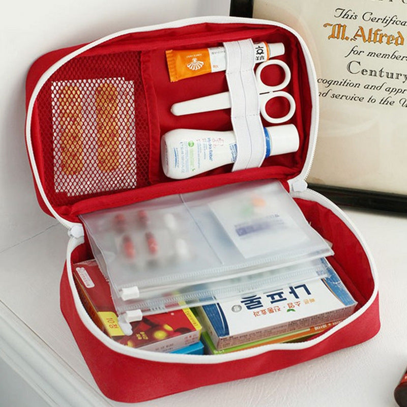 Vide Grande trousse de premiers secours Médicaments Camping en plein air Survie Sac à main Kits d'urgence Voyage Sac médical Sac de rangement portable Rouge