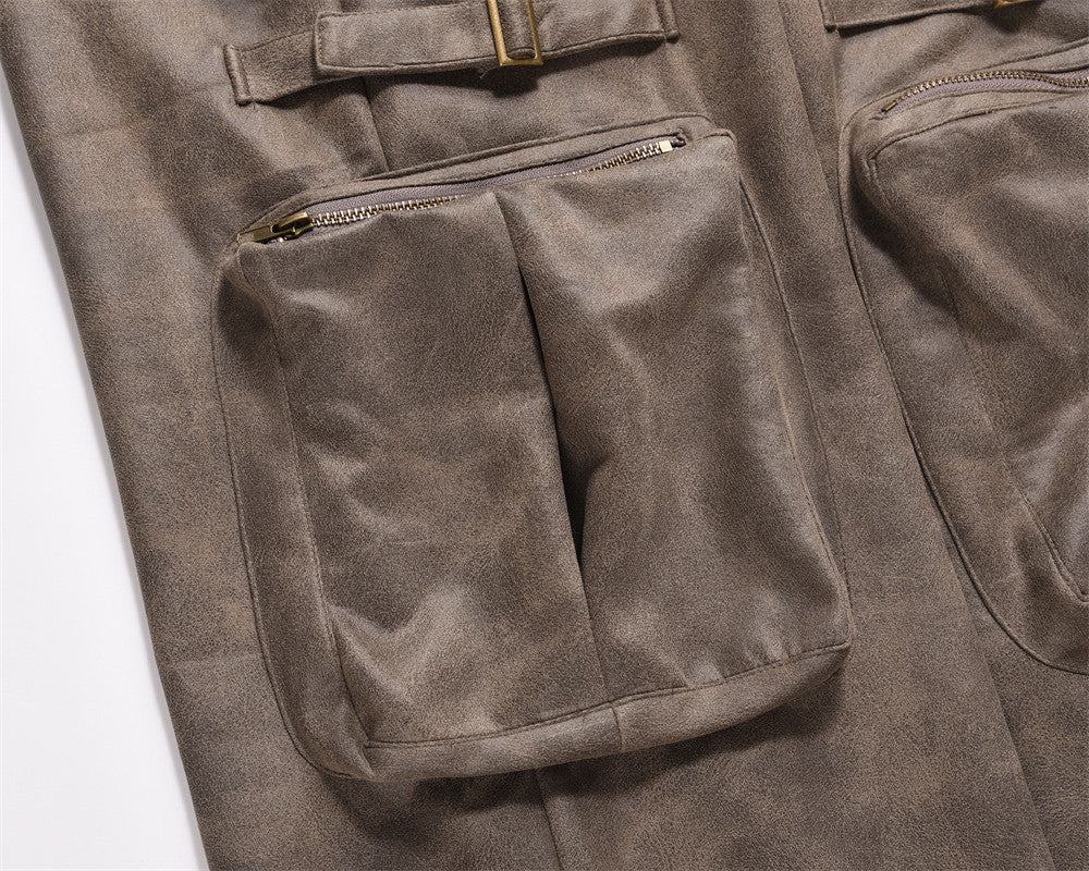 American Retro Mechanical Style Multi-pocket Cargo Pants