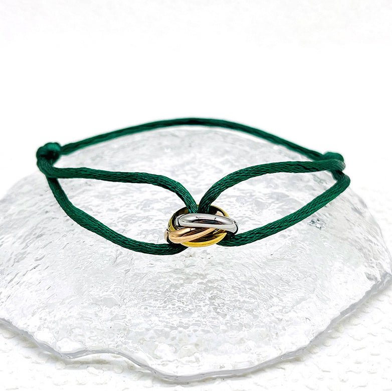 Three-color Circle Woven Lucky Carrying Strap Advanced Sense