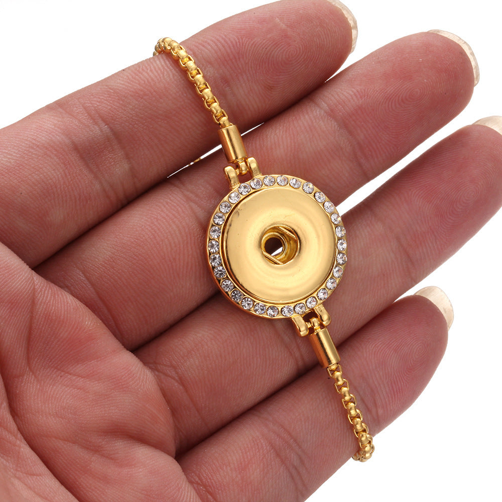 Bangle Jewelry Elastic Adjustable Metal Chain Broken Rubber Band Bracelet