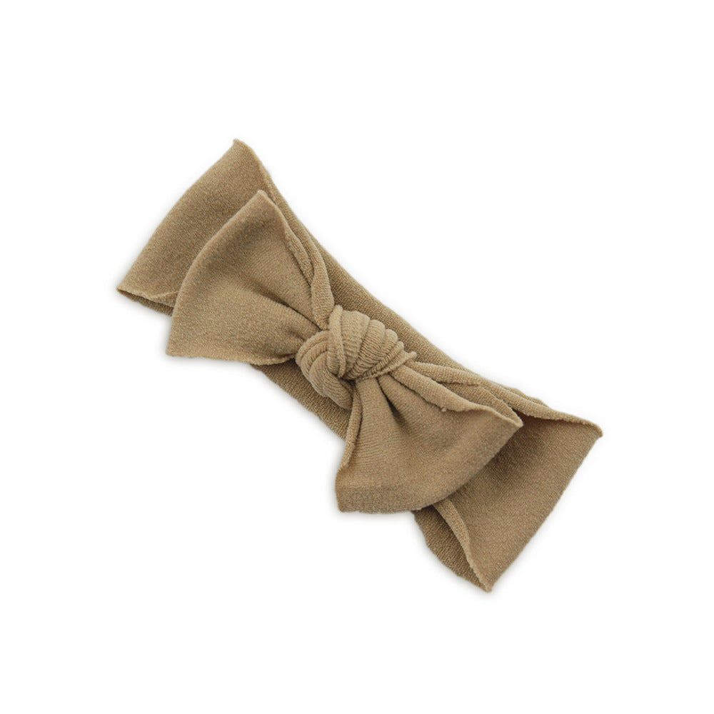 Accessoires pour cheveux de bébé, bandeau noué de couleur unie