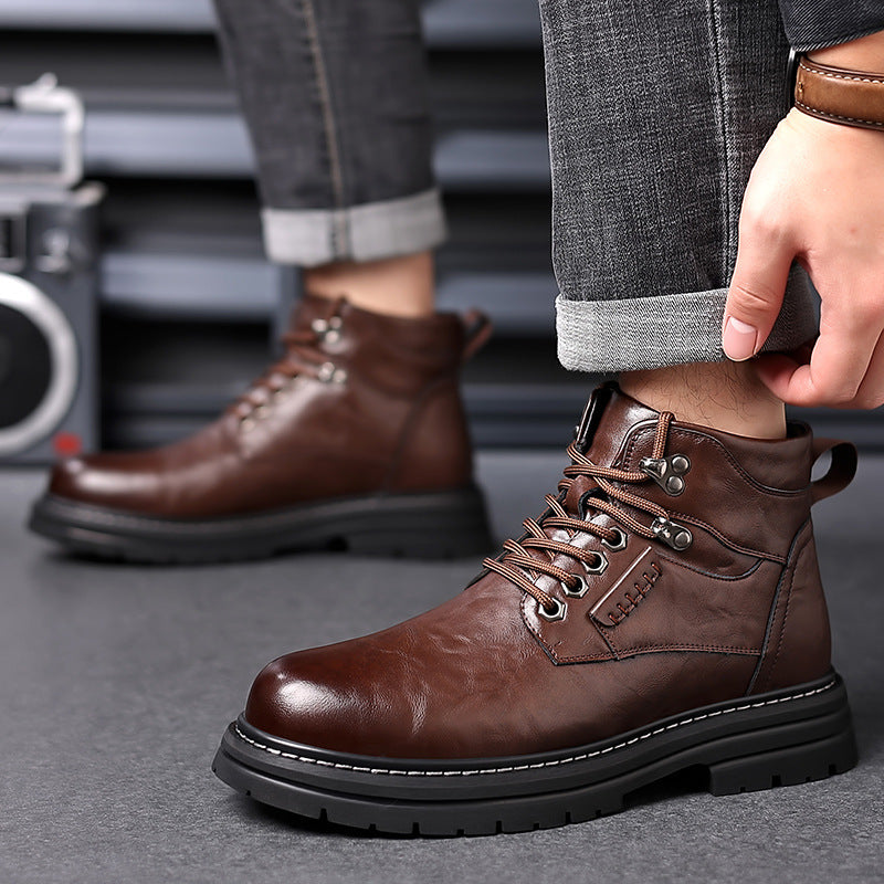 Botas altas de estilo británico de moda masculina
