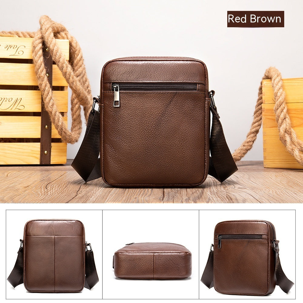 Petit sac à bandoulière en cuir pour hommes d'affaires