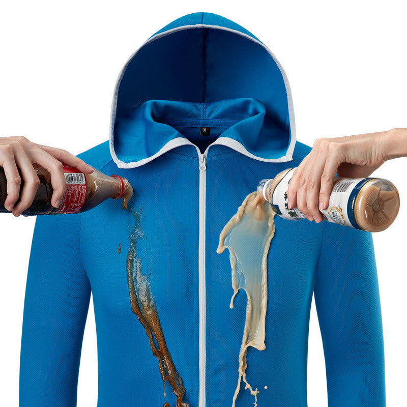 Vêtements de pêche en soie glacée, technologie noire hydrophobe créative