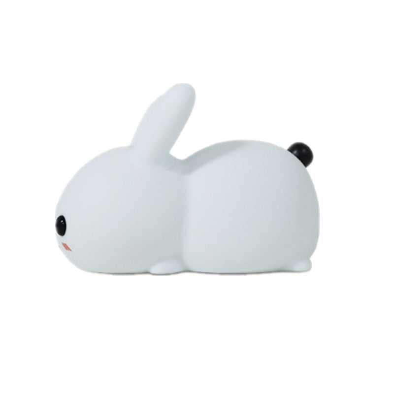 Lapin LED veilleuse Silicone Animal dessin animé lampe à intensité variable USB Rechargeable pour enfants enfants bébé cadeau chevet chambre