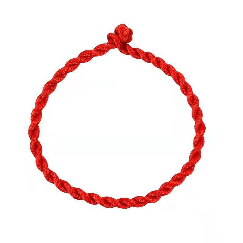 Bracelet tissé à la main en corde rouge de cette année animale