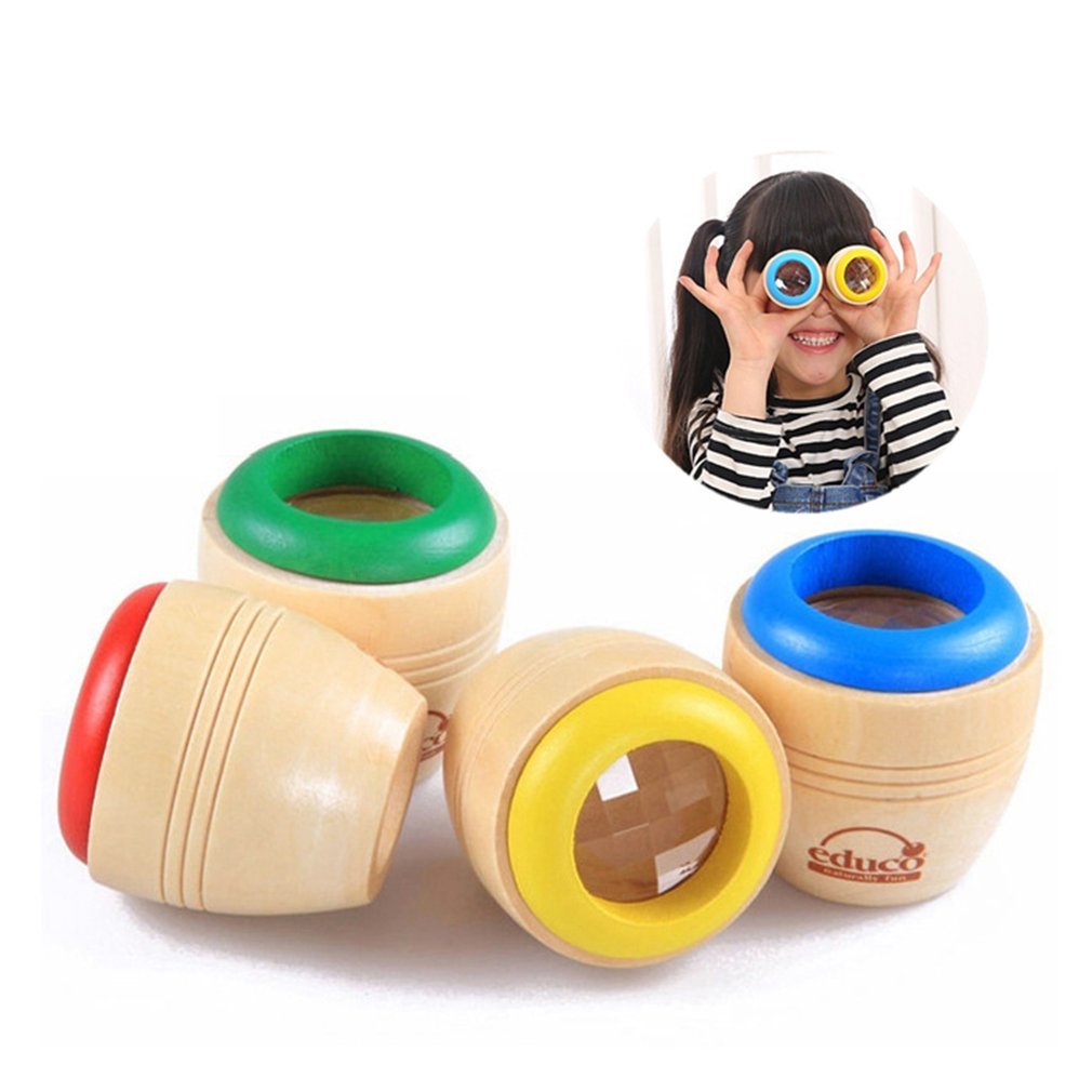 Kaléidoscope magique en bois, effet intéressant, Puzzle d'apprentissage éducatif, jouet pour bébés et enfants 