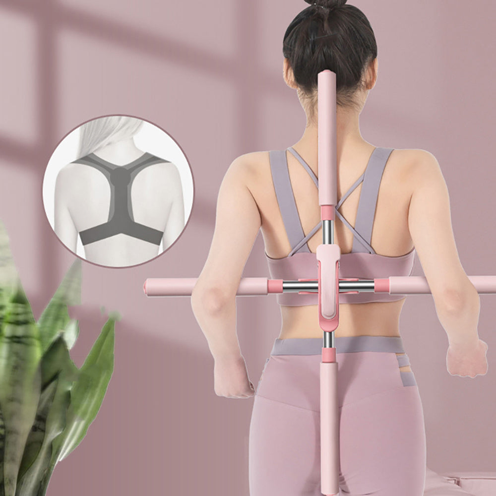 Bâton de corps Yoga épaule artefact croix en acier inoxydable