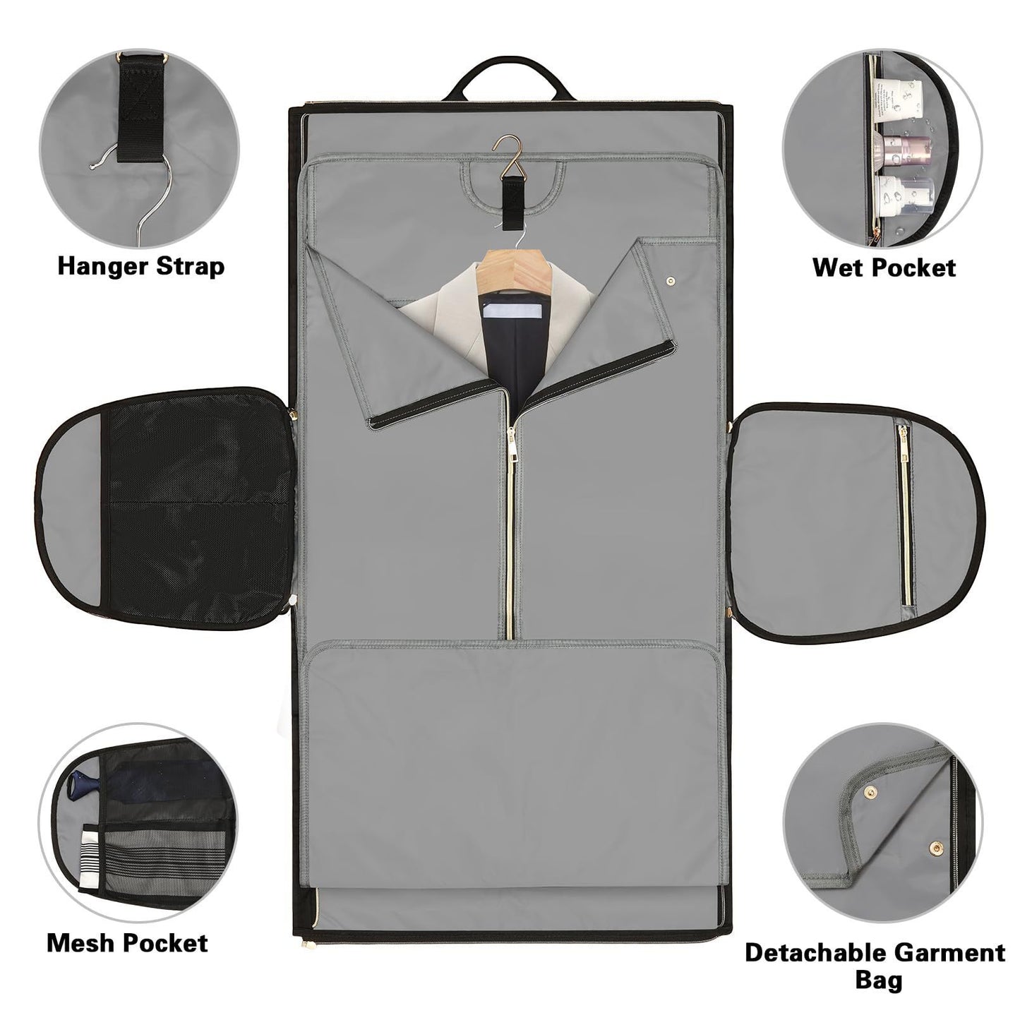 Costume de voyage sac anti-poussière Convertible résistant à l'usure sac à dos de rangement pliant