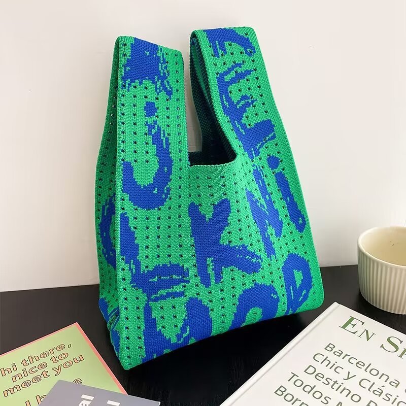 Women's Fashionable Large-capacity Striped Portable Storage Bag