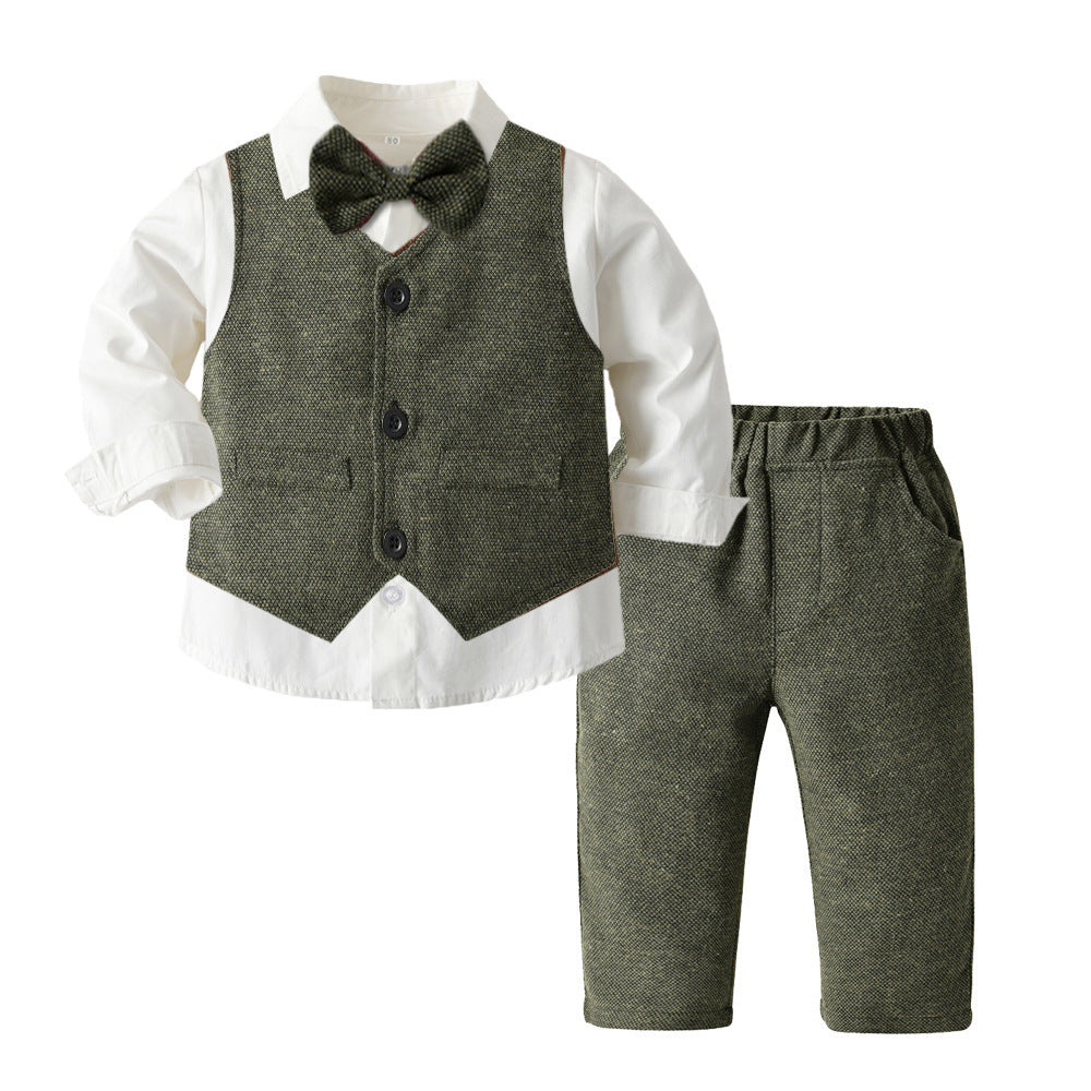 Ensemble trois pièces pour enfants, vêtements d'automne pour garçons