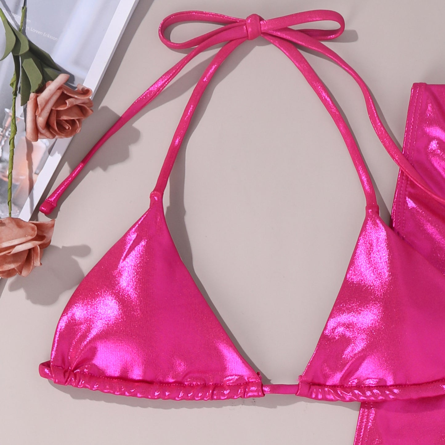 Bikini elástico ajustado con personalidad de moda para mujer