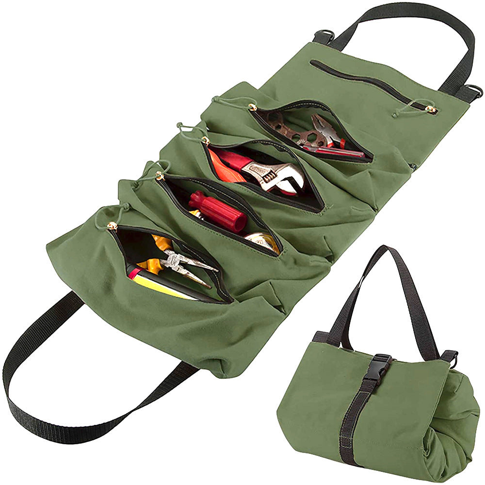 Rollo de herramientas Super Roll, bolsa de herramientas enrollable multiusos, rollo de llaves