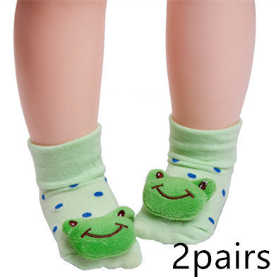 Chaussettes tridimensionnelles pour bébé, poupée animale mignonne