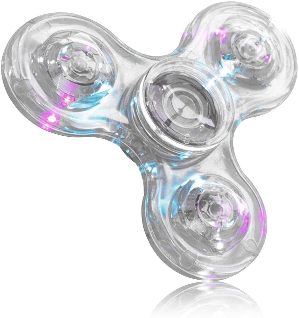 Luz LED luminosa Fidget Spinner mano mejores hilanderos brillan en la luz oscura EDC Figet Spiner dedo alivio del estrés juguetes