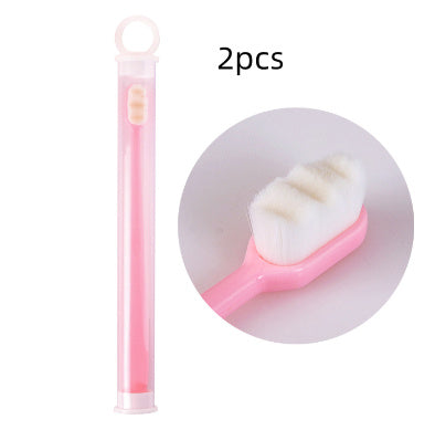 Brosse à dents Ultra-fine, poils Super doux, nettoyage en profondeur, Portable, outils de soins bucco-dentaires, nettoyage buccal, voyage