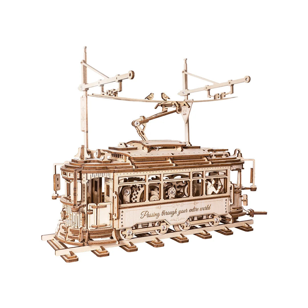 Rokr – Puzzle en bois 3D classique City Tram LK801, jouets de construction, cadeau de noël