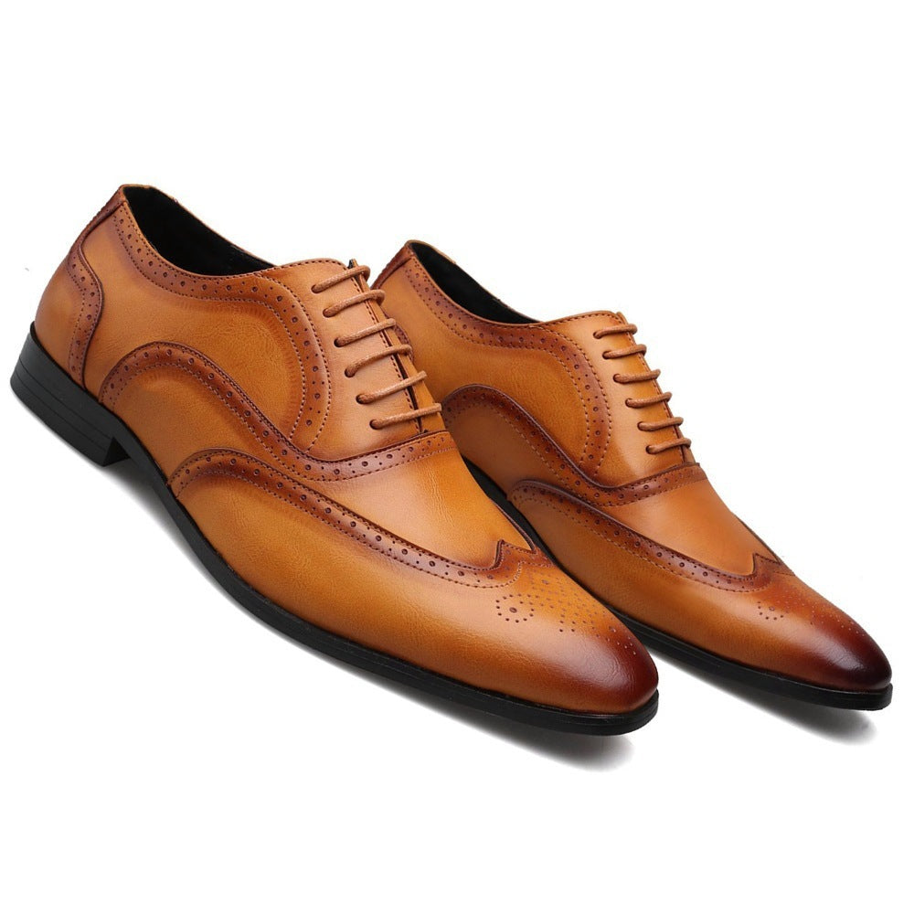 Zapatos de cuero Pu para hombre talla grande para hombre