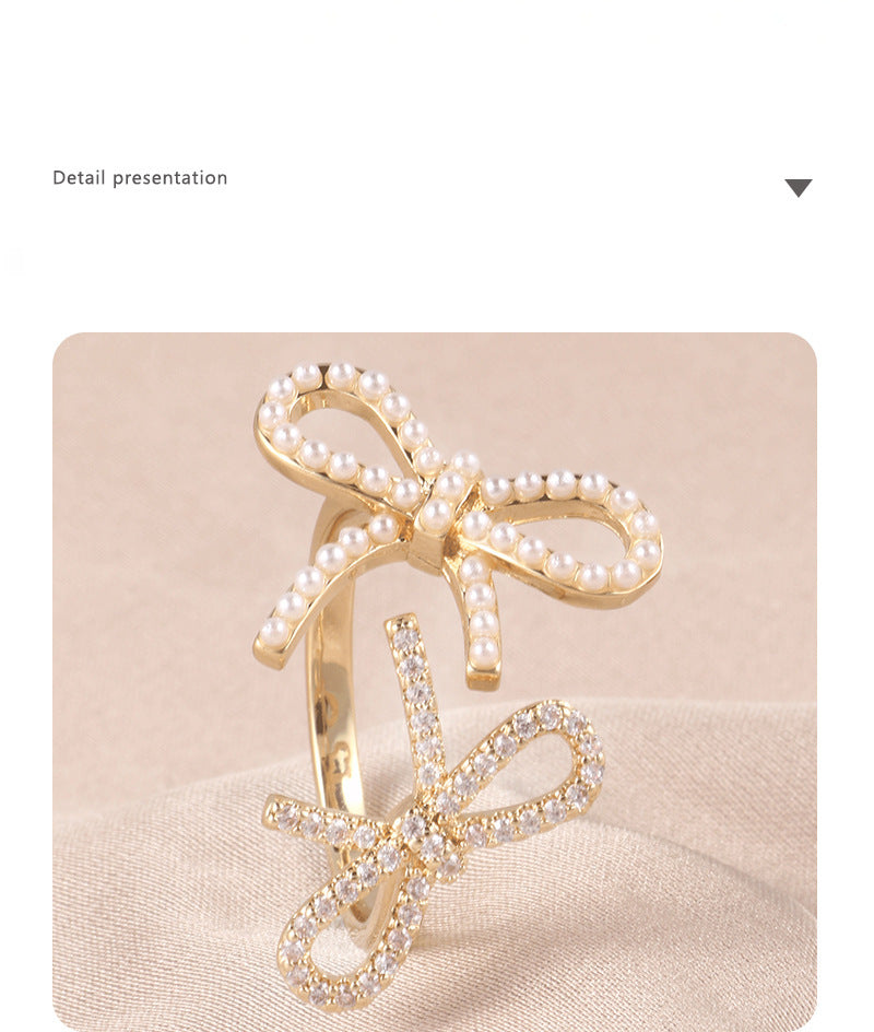 Fashion Trend Unique Bow Ring Design For Women