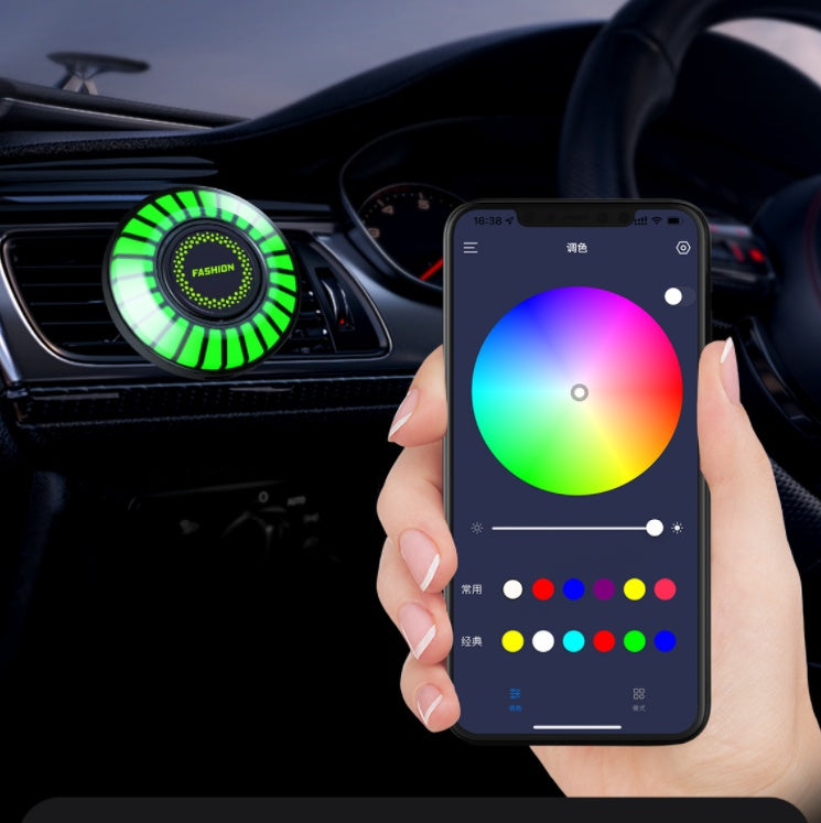 Lumière d'ambiance LED Rgb pour aromathérapie dans la voiture, capteur de couleur magique, lumière intelligente à commande vocale, lumière de rythme musical