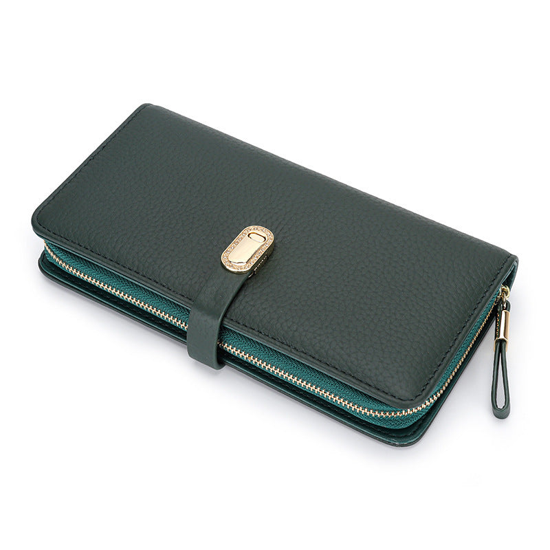 Bolso grande con cremallera y patrón, soporte para teléfono, gran capacidad