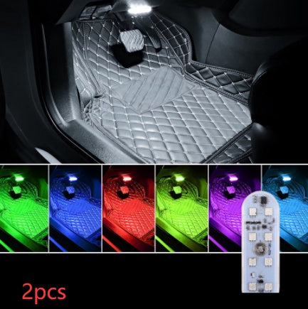 Lampe d'ambiance de chargement USB tactile dans la voiture