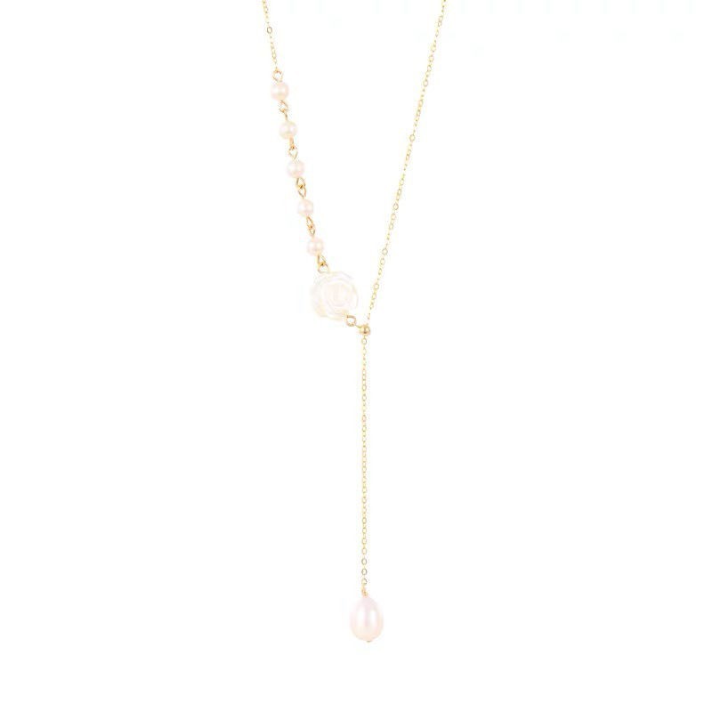Simple Temperament Entry Lux Natural Pearl Clavicle Necklace For Women