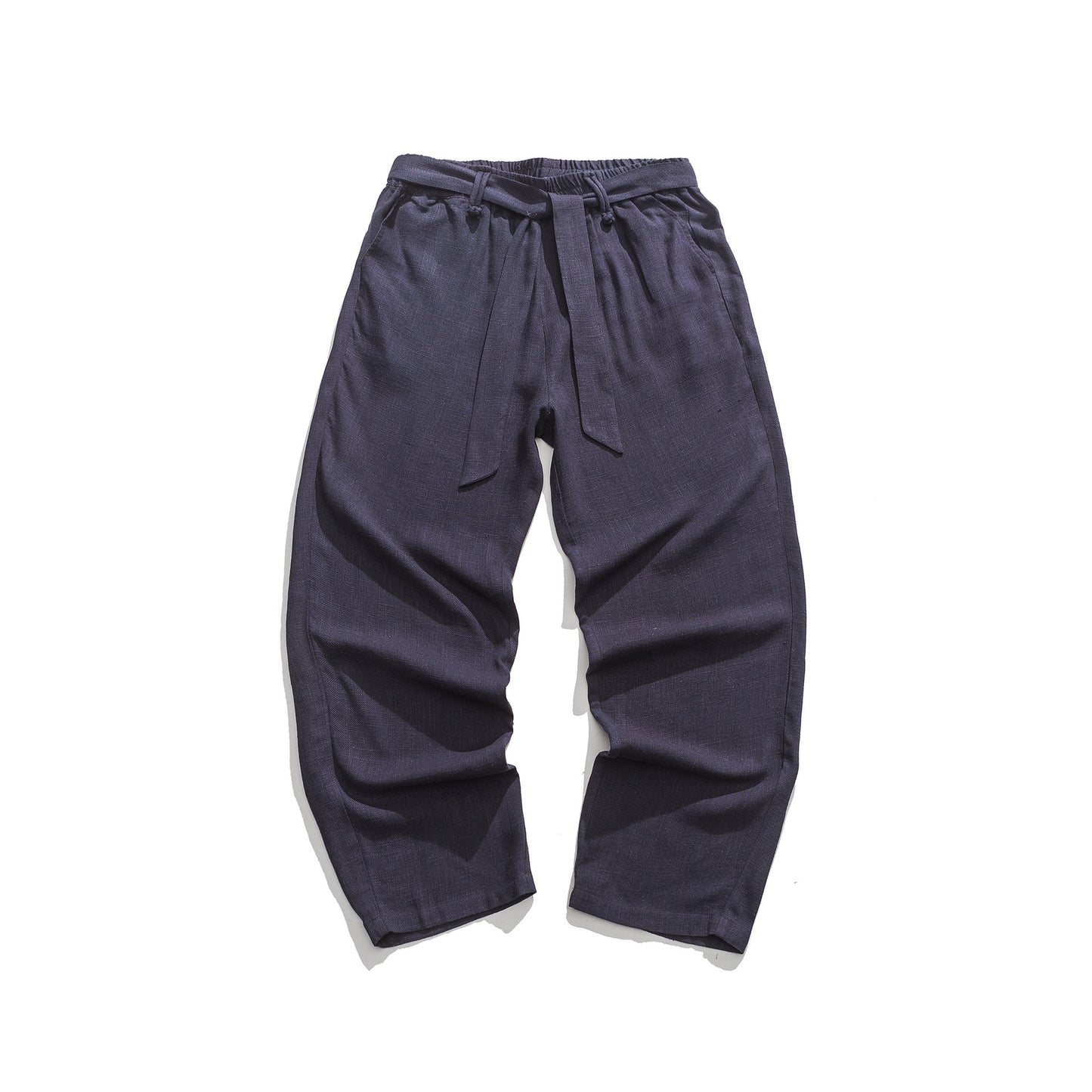 Chinese Style Summer Men's Vintage Belt Casual Pants