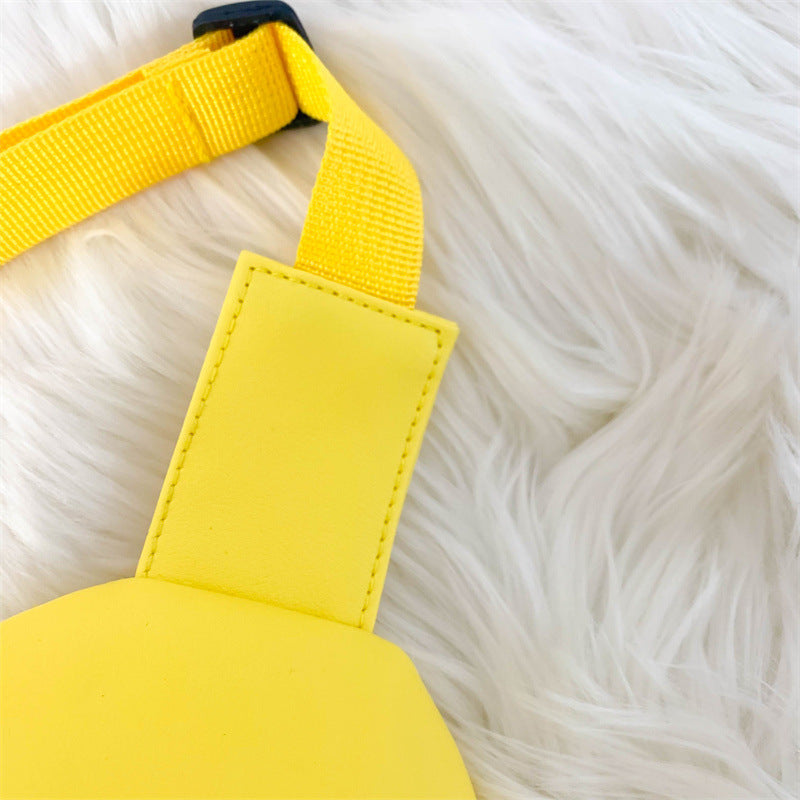 Sac de poitrine en cuir PU de couleur unie pour enfants, sac à bandoulière léger et Cool pour enfants, sables mouvants