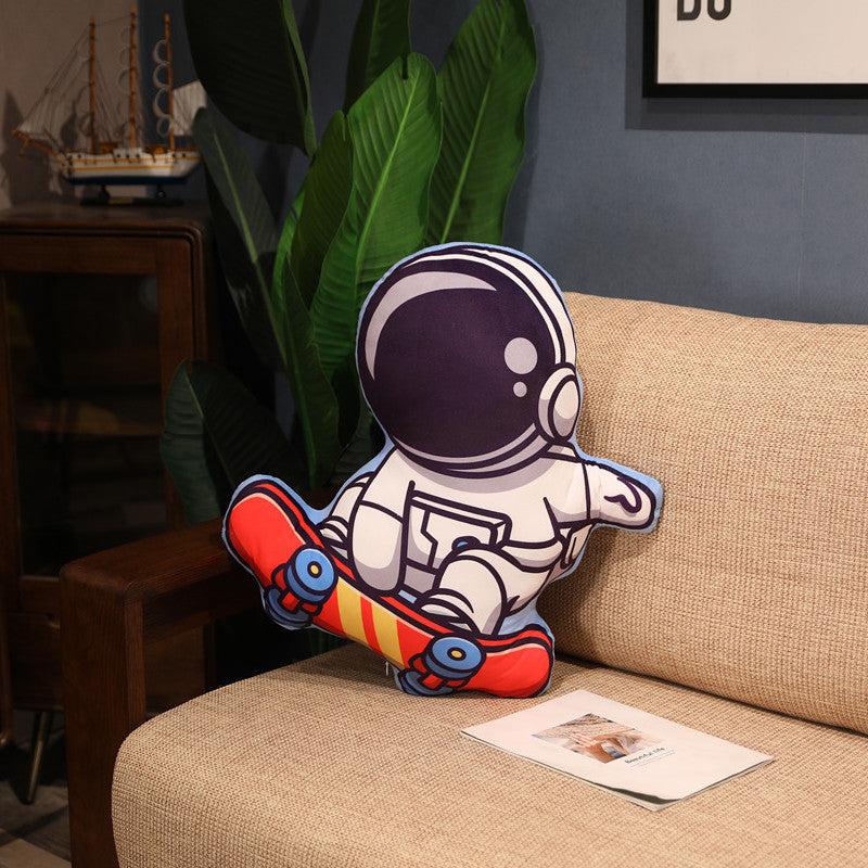 Oreiller en peluche série spatiale, jouets d'astronaute, fusée, vaisseau spatial, poupée en peluche, oreiller de sieste, cadeaux d'anniversaire pour enfants