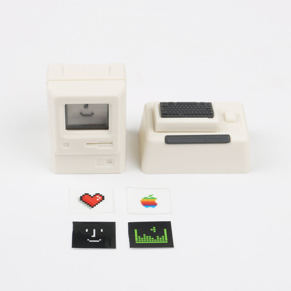 Capuchon de clé transparent de style rétro Macintosh