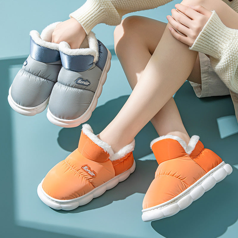 Sacs pour enfants et chaussures chaudes antidérapantes pour Couple épaissies doublées de polaire