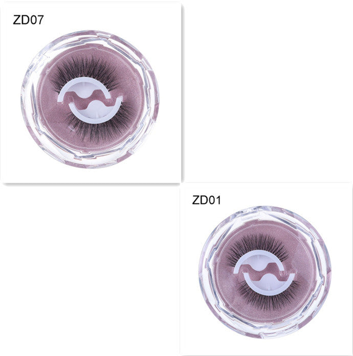 Pestañas autoadhesivas reutilizables sin pegamento con rizo natural