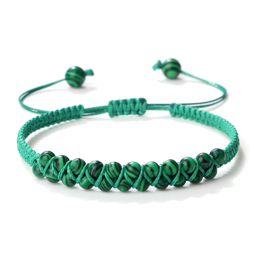 Bohemian Style Fashion Accessories Friendship Rope Bracelet Double Row Beads