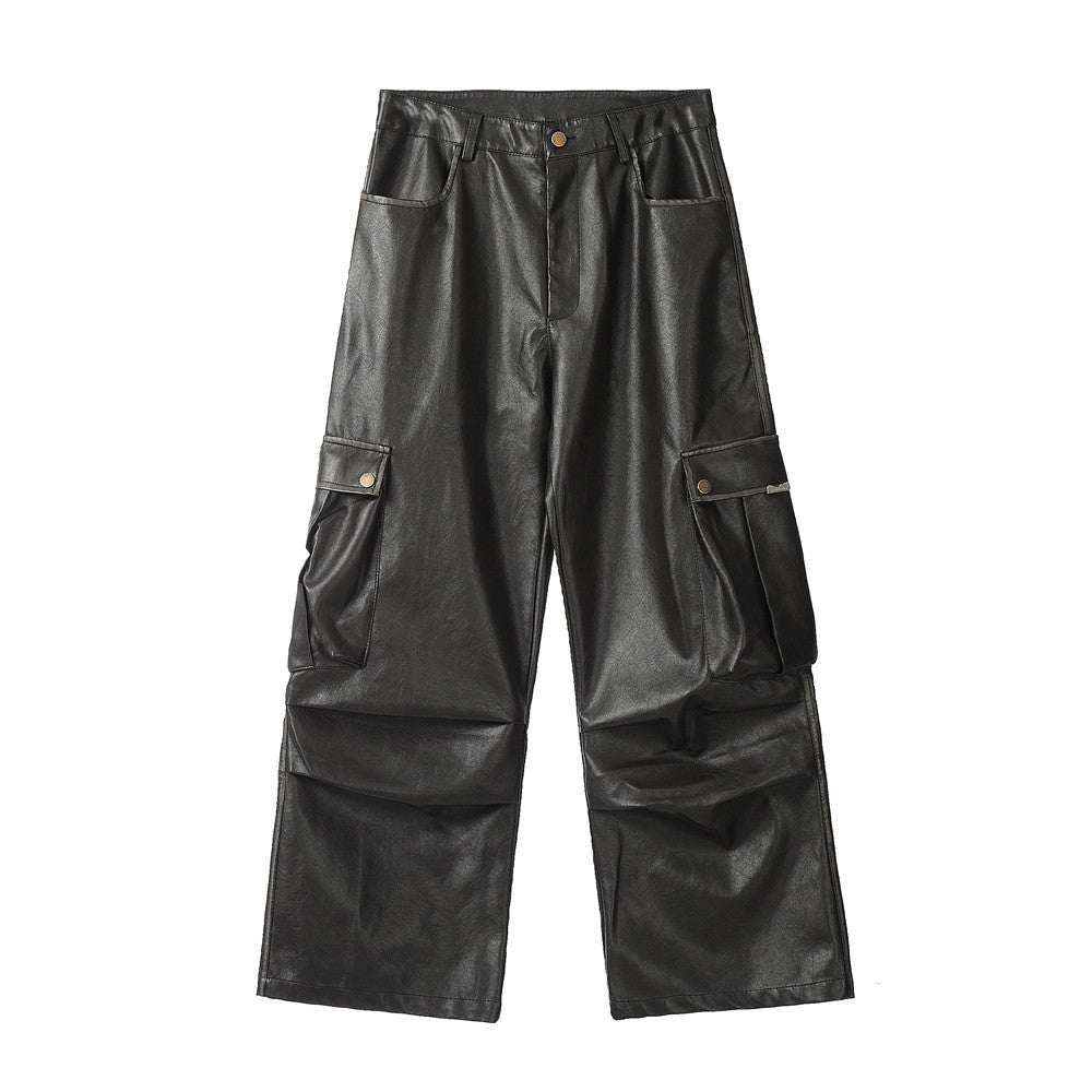 Fashion Men's Straight Loose-fitting Wide-leg Trousers